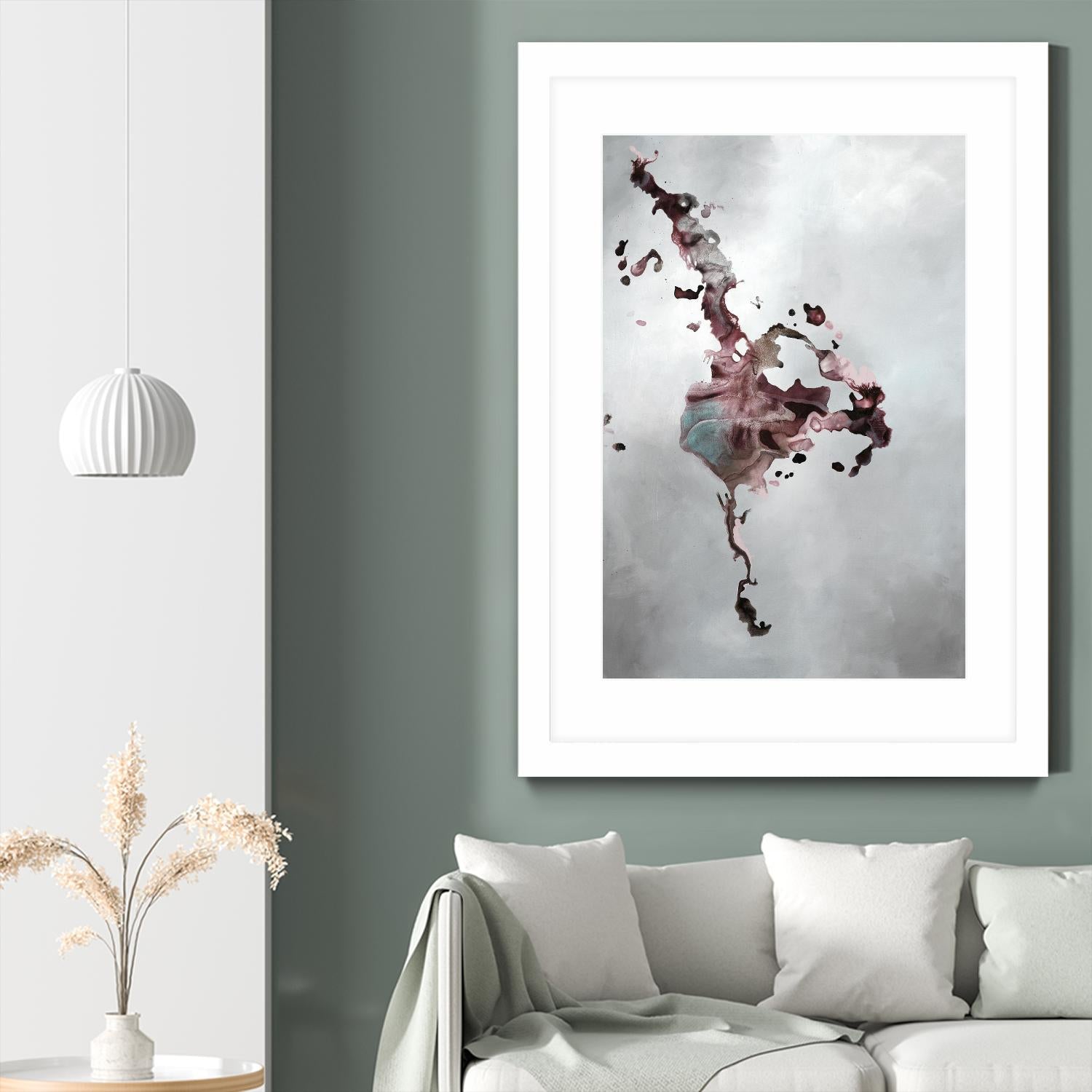 Welcomed Disturbance II by Daleno Art on GIANT ART - pink  abstract abstrait 