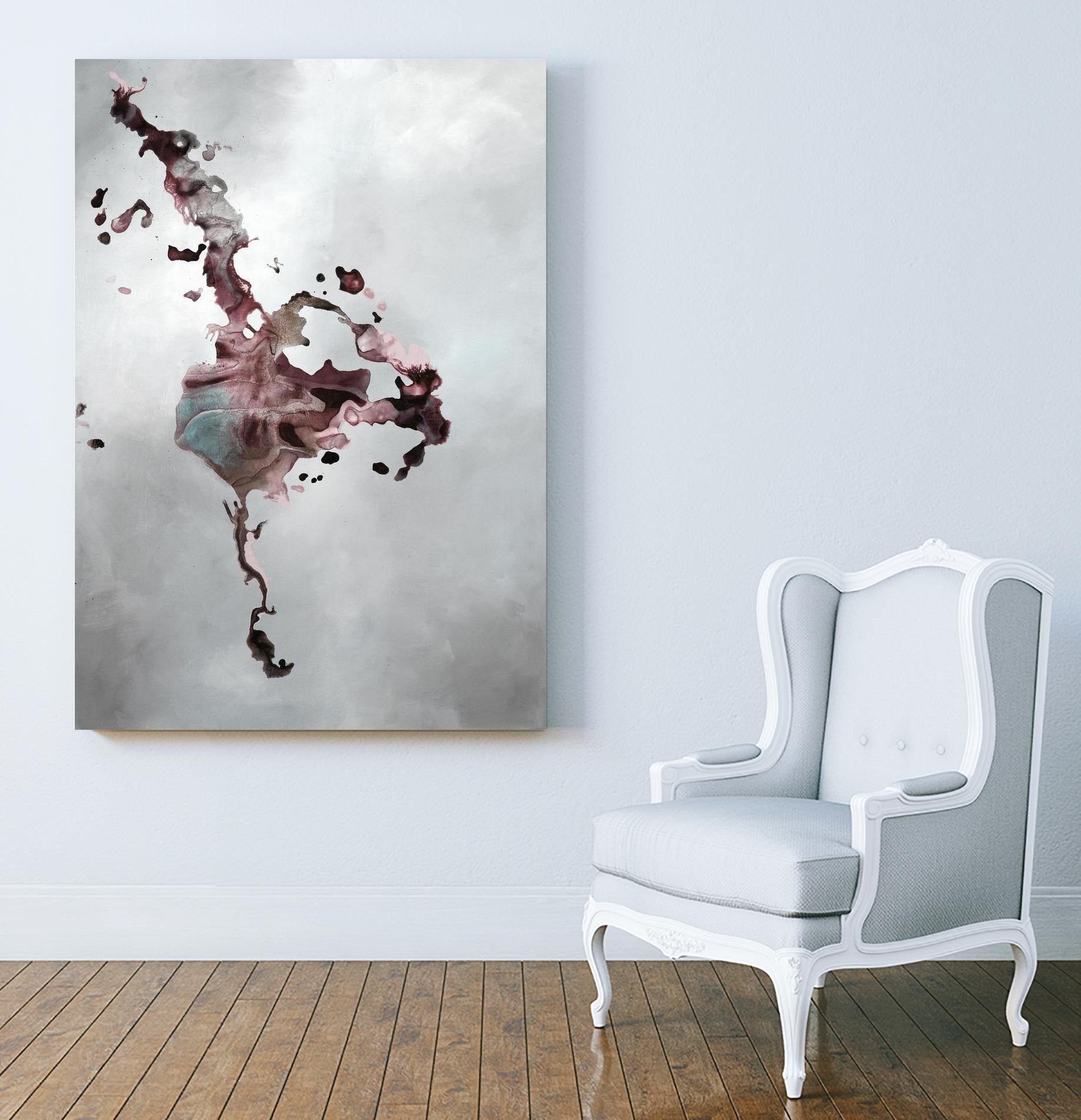Welcomed Disturbance II by Daleno Art on GIANT ART - pink  abstract abstrait 