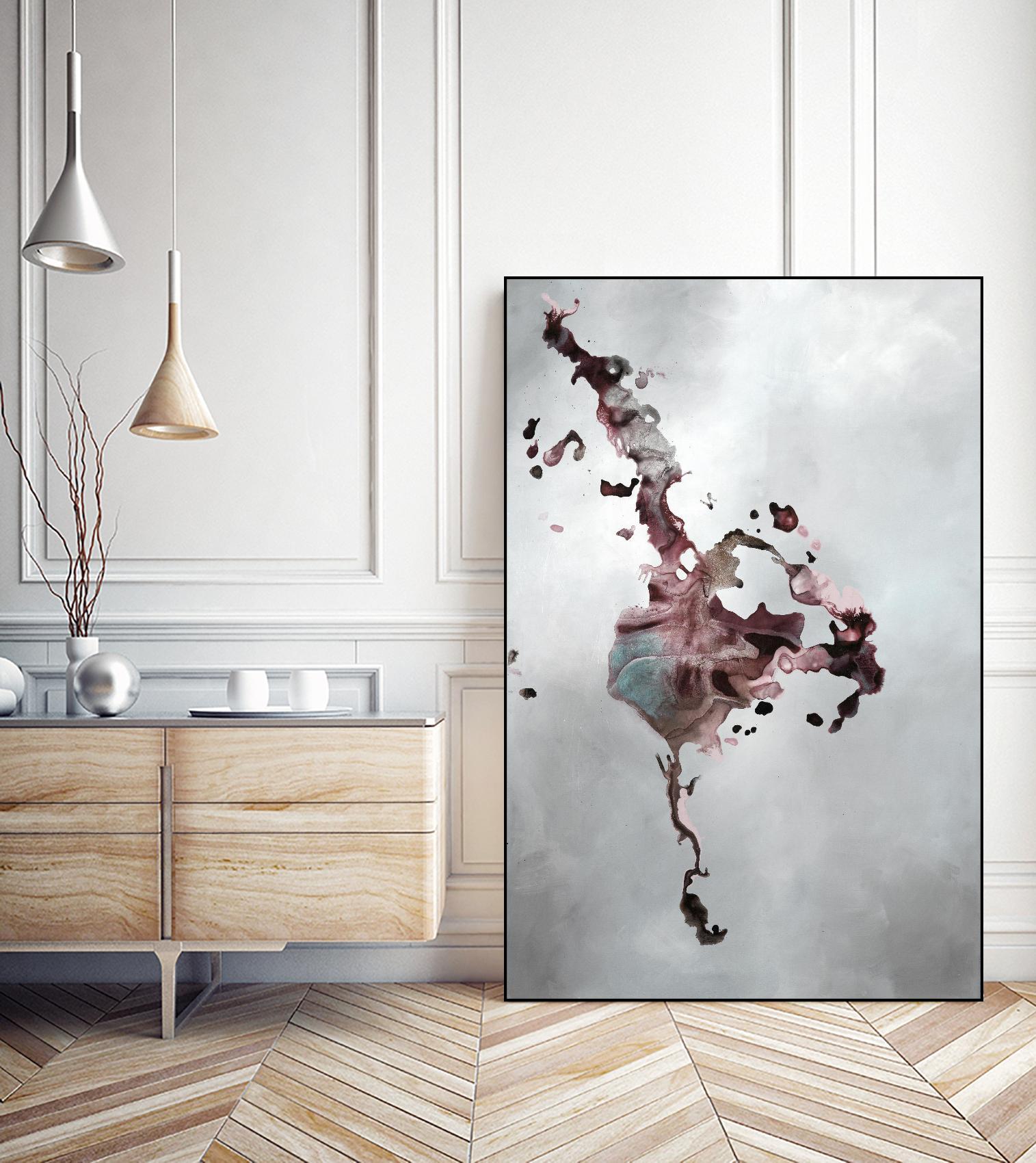 Welcomed Disturbance II by Daleno Art on GIANT ART - pink  abstract abstrait 