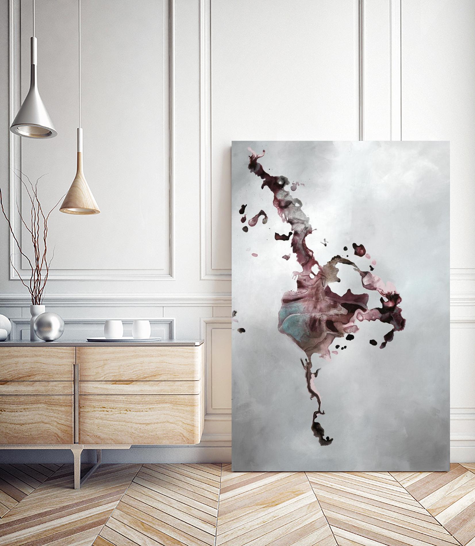 Welcomed Disturbance II by Daleno Art on GIANT ART - pink  abstract abstrait 