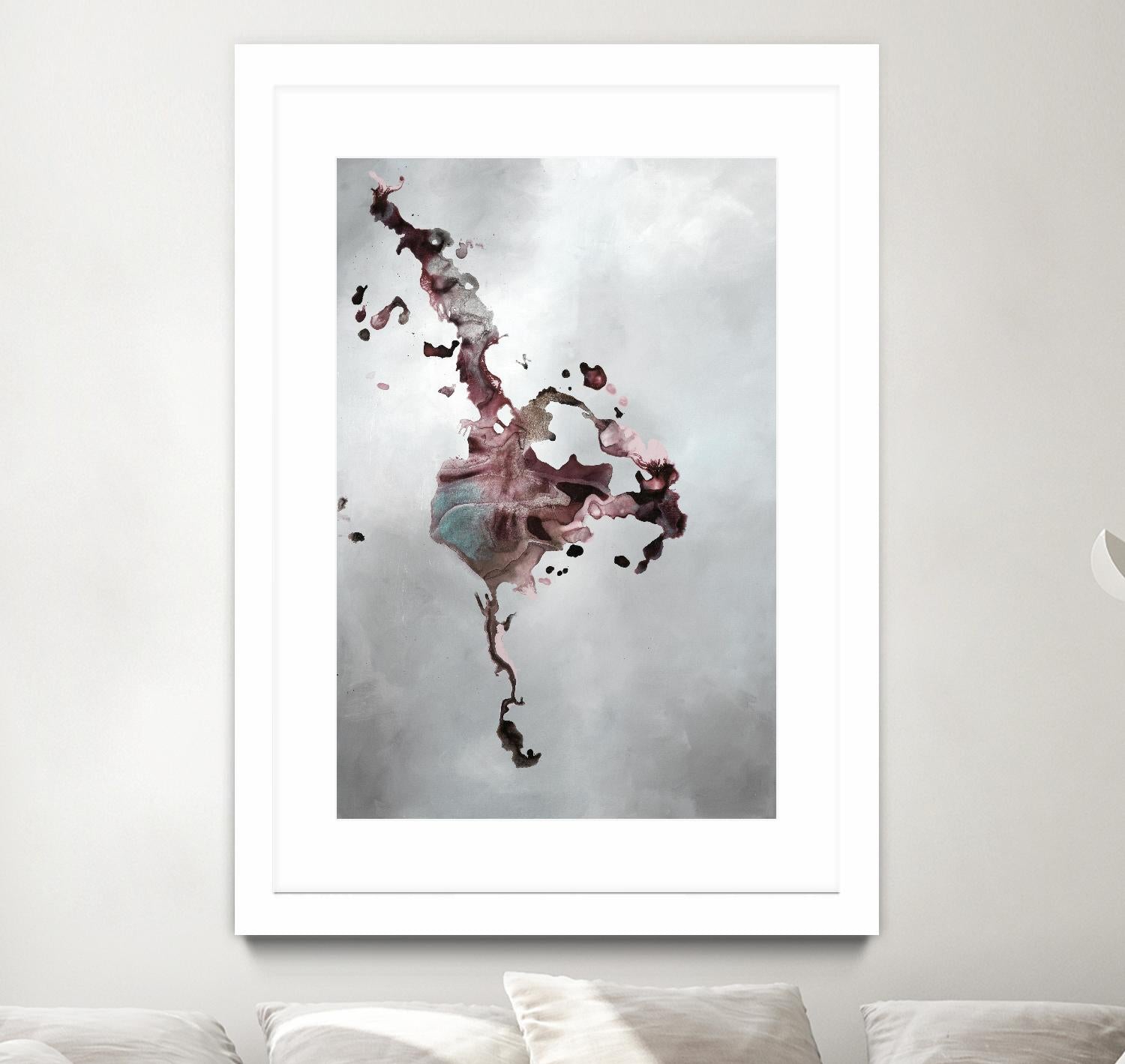 Welcomed Disturbance II by Daleno Art on GIANT ART - pink  abstract abstrait 