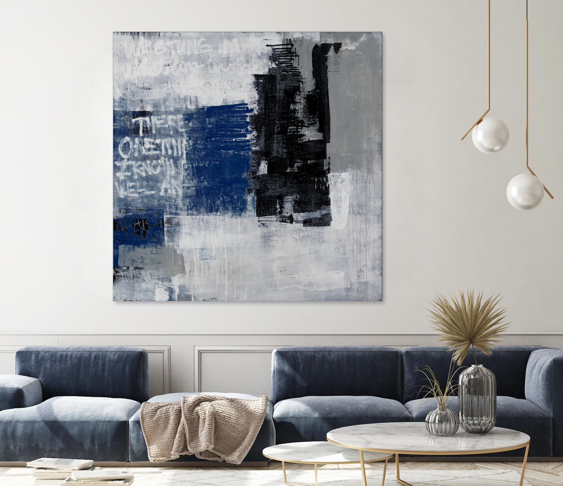 Just One TIme II by Daleno Art on GIANT ART - bleu abstract