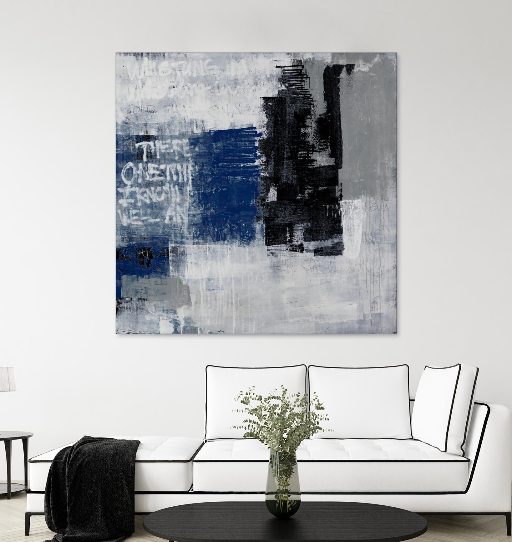Just One TIme II by Daleno Art on GIANT ART - bleu abstract
