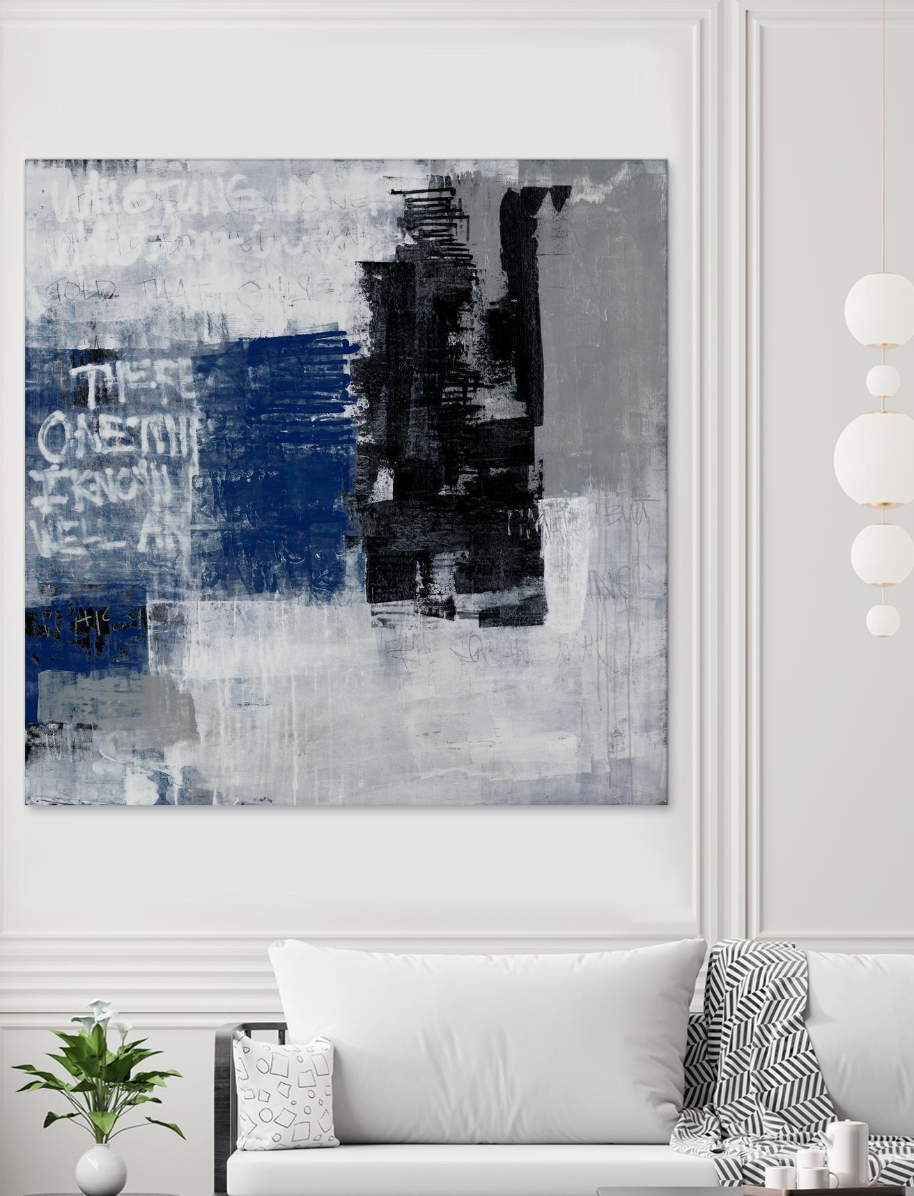 Just One TIme II by Daleno Art on GIANT ART - bleu abstract