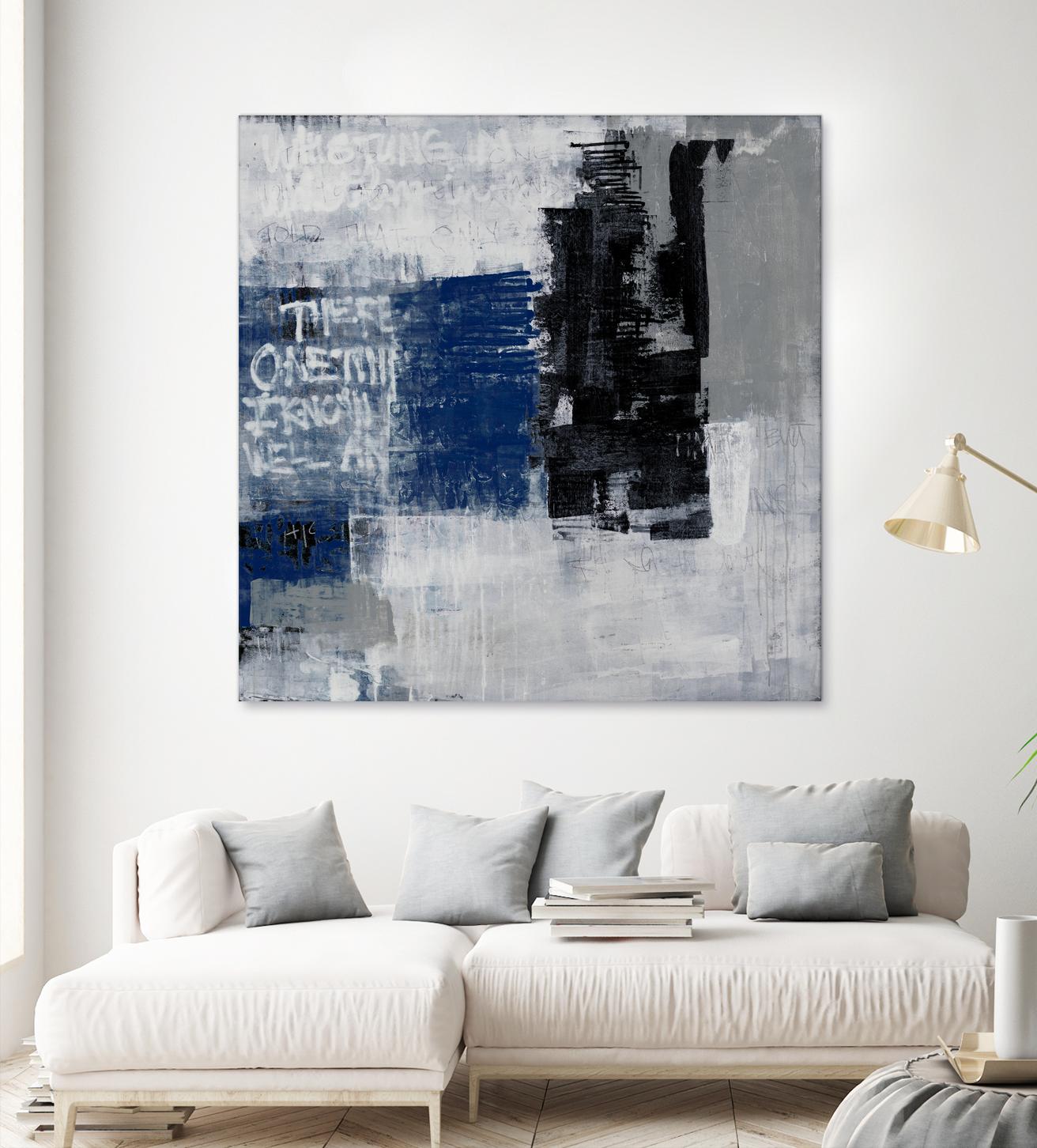 Just One TIme II by Daleno Art on GIANT ART - bleu abstract