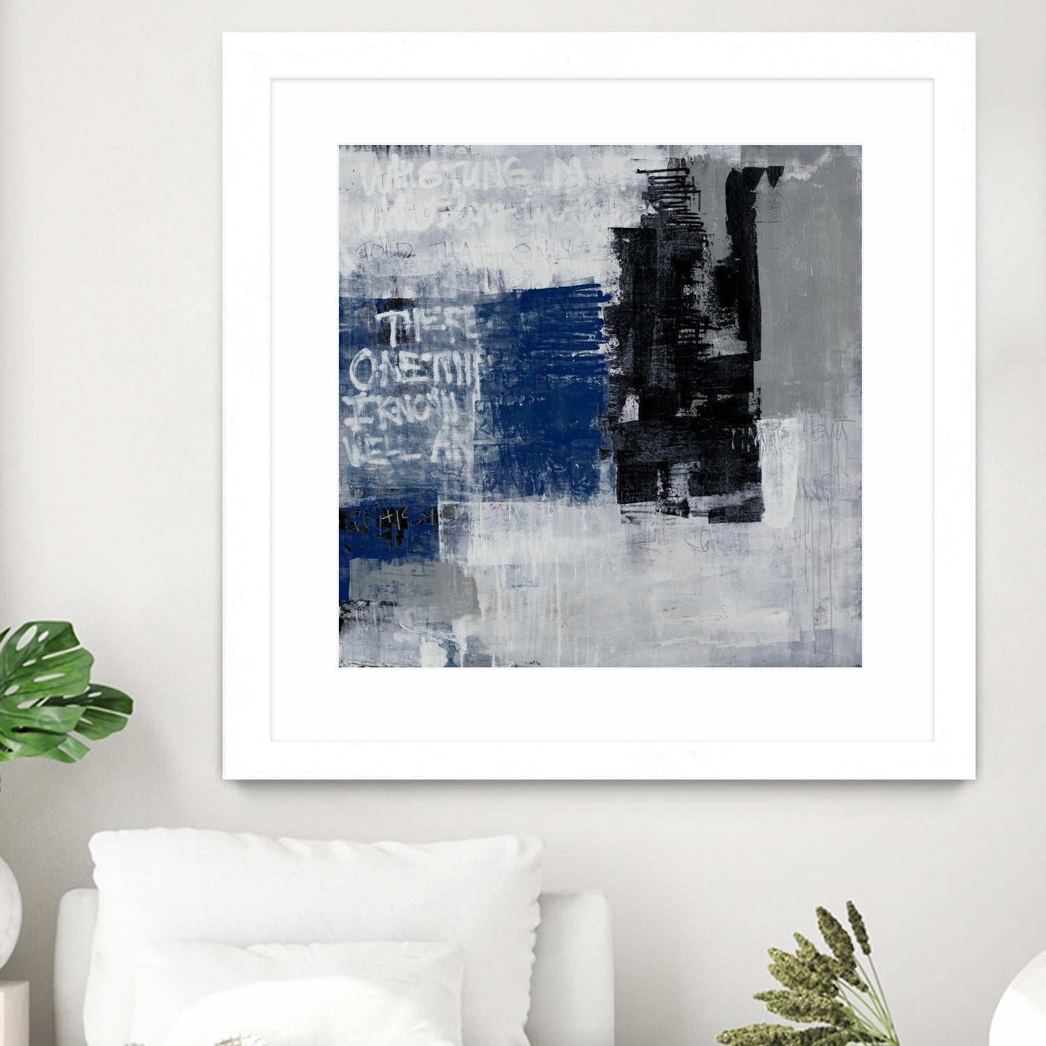 Just One TIme II by Daleno Art on GIANT ART - bleu abstract