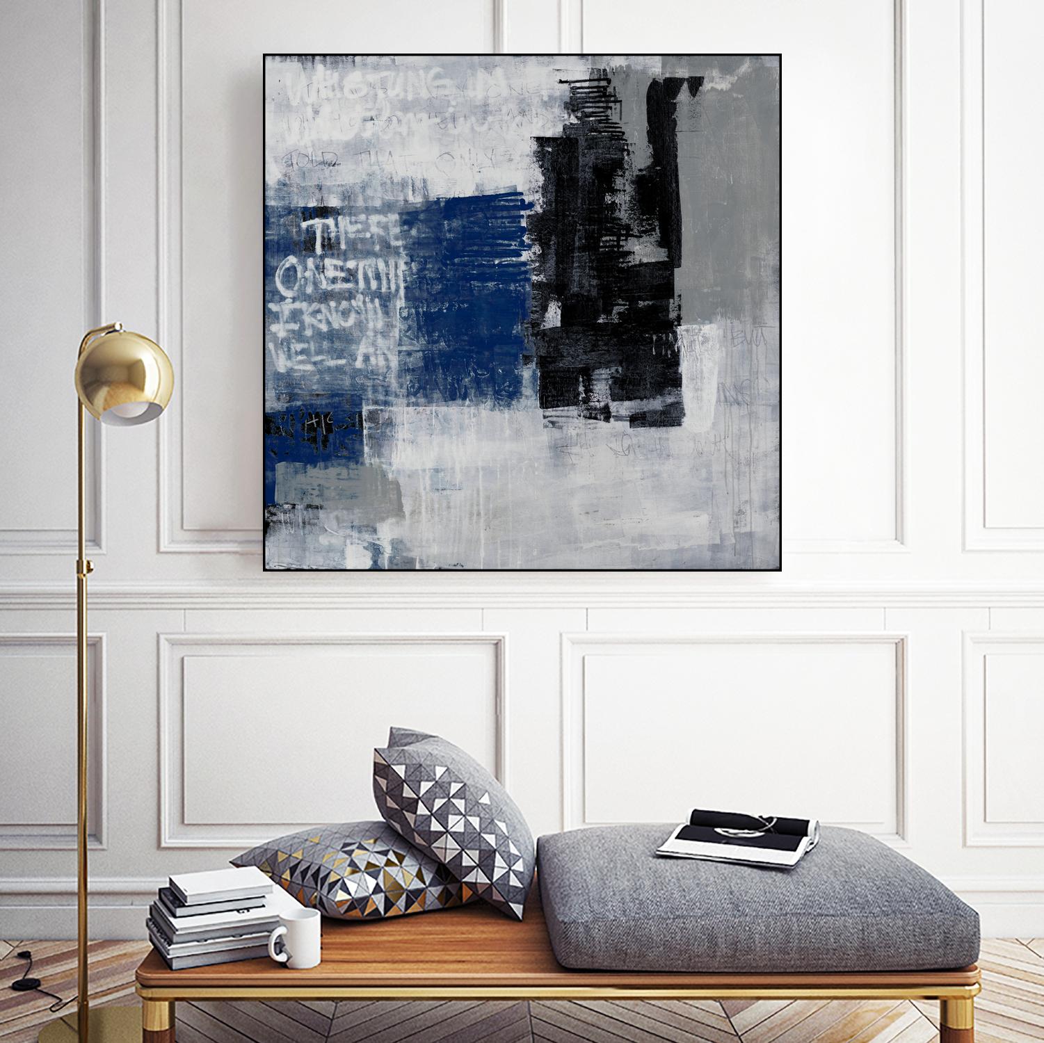 Just One TIme II by Daleno Art on GIANT ART - bleu abstract