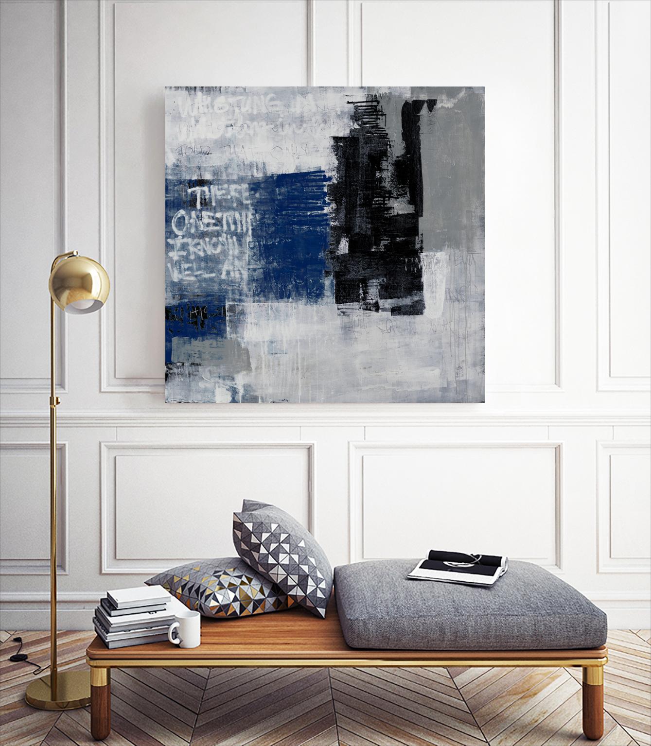 Just One TIme II by Daleno Art on GIANT ART - bleu abstract