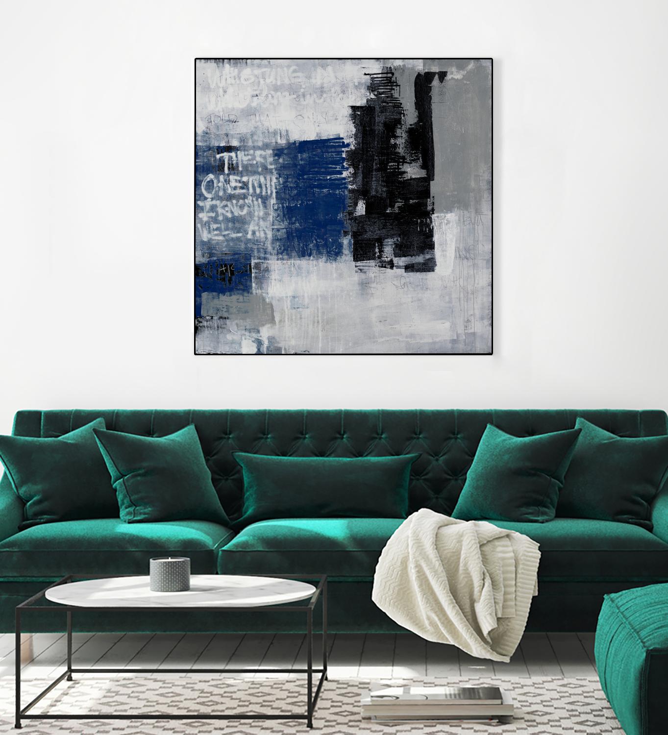 Just One TIme II by Daleno Art on GIANT ART - bleu abstract