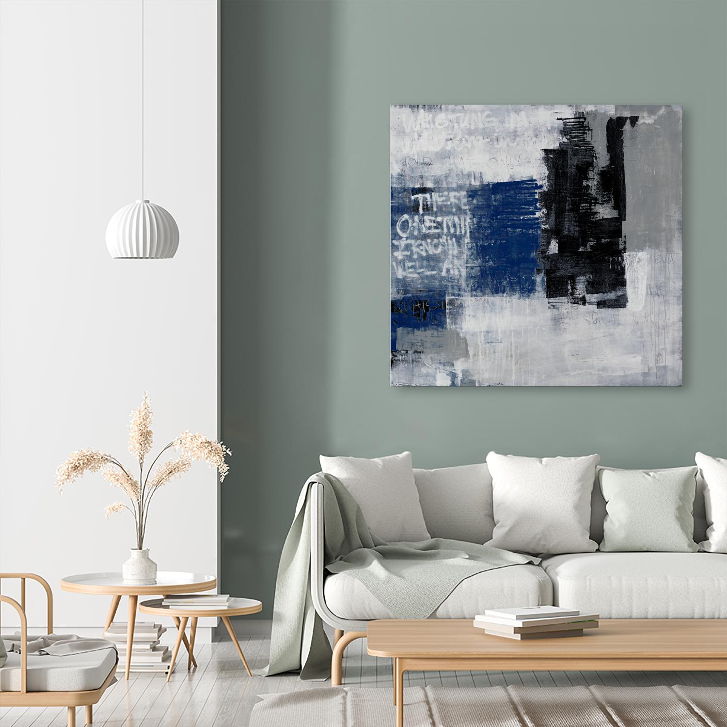 Just One TIme II by Daleno Art on GIANT ART - bleu abstract