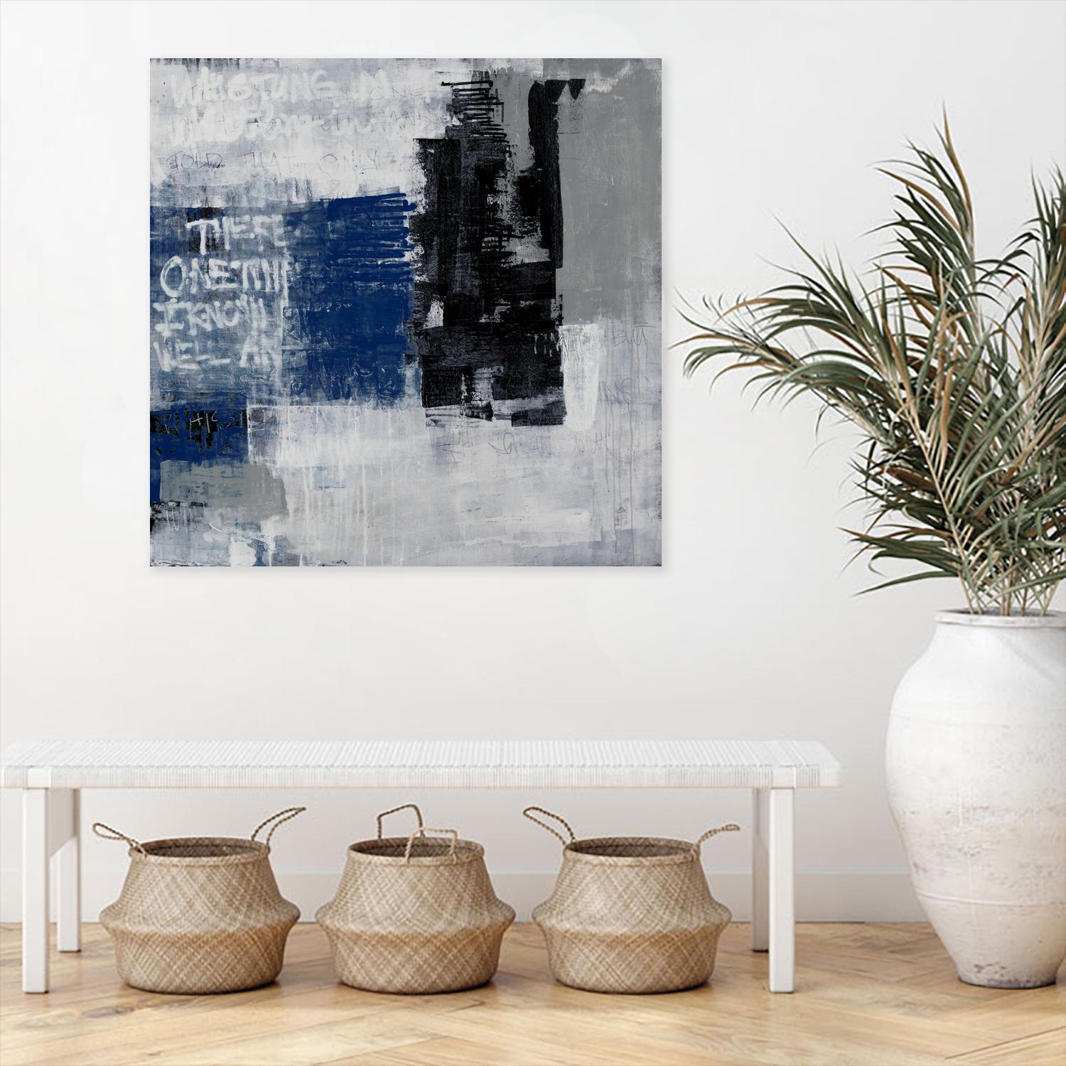 Just One TIme II by Daleno Art on GIANT ART - bleu abstract