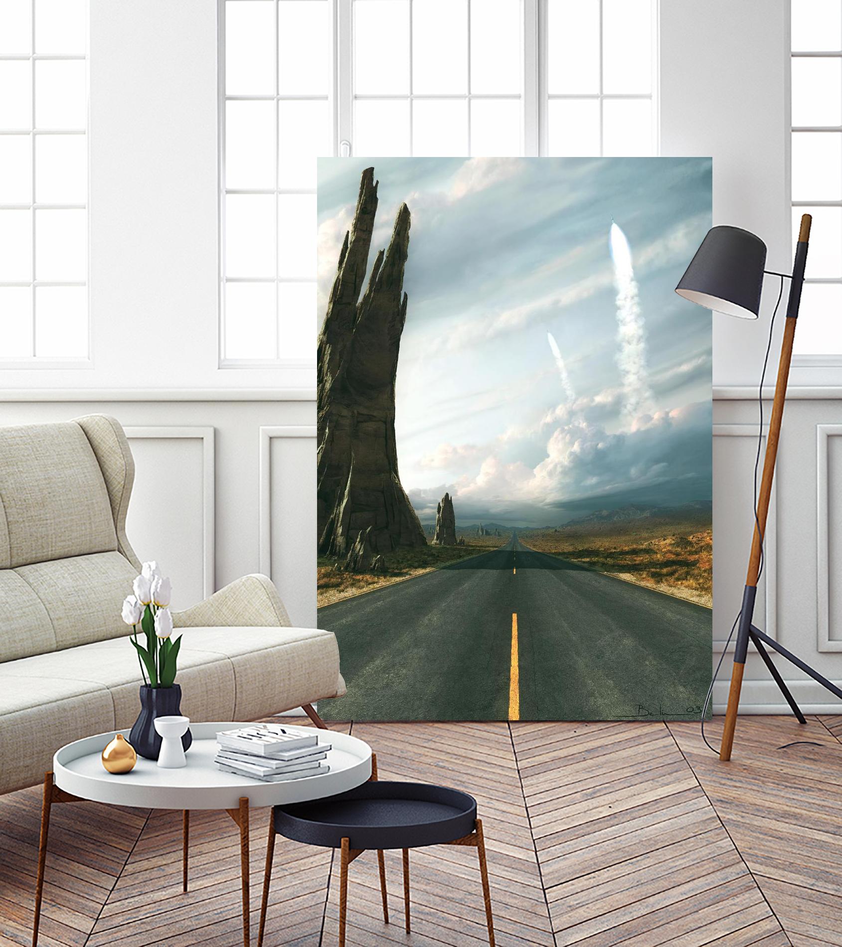 Mission by Stephane Belin on GIANT ART - grey landscape