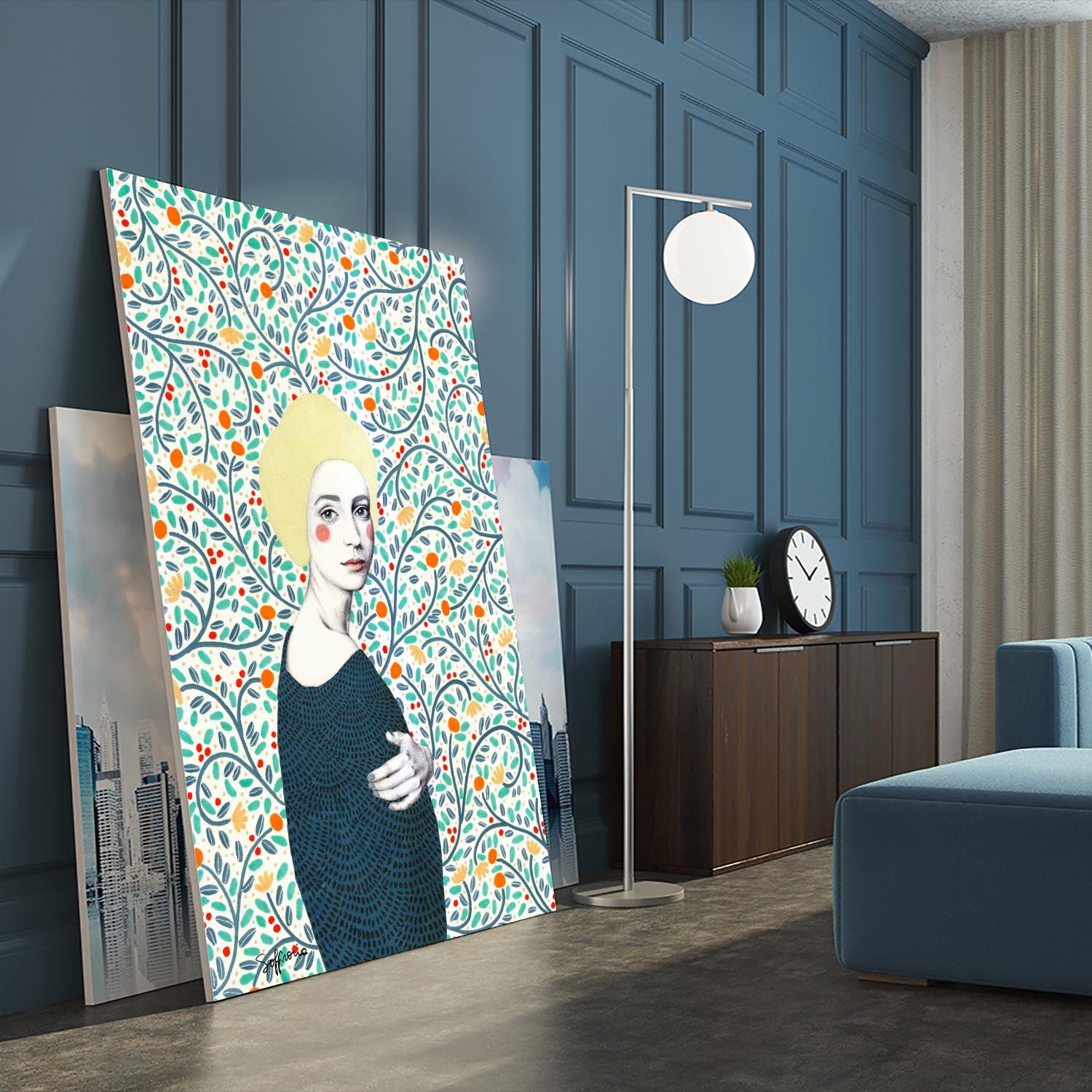 Helena by Sofia Bonati on GIANT ART - yellow men and women