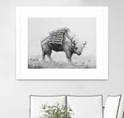 Birch Landscape by Ruben Carrasco on GIANT ART - black animals