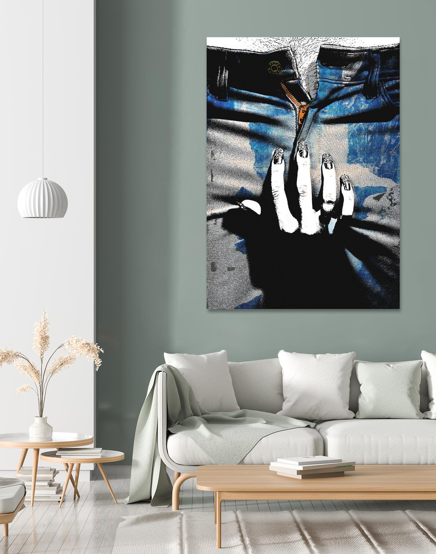 Blue Jeans II by Alex Cherry on GIANT ART - blue contemporary