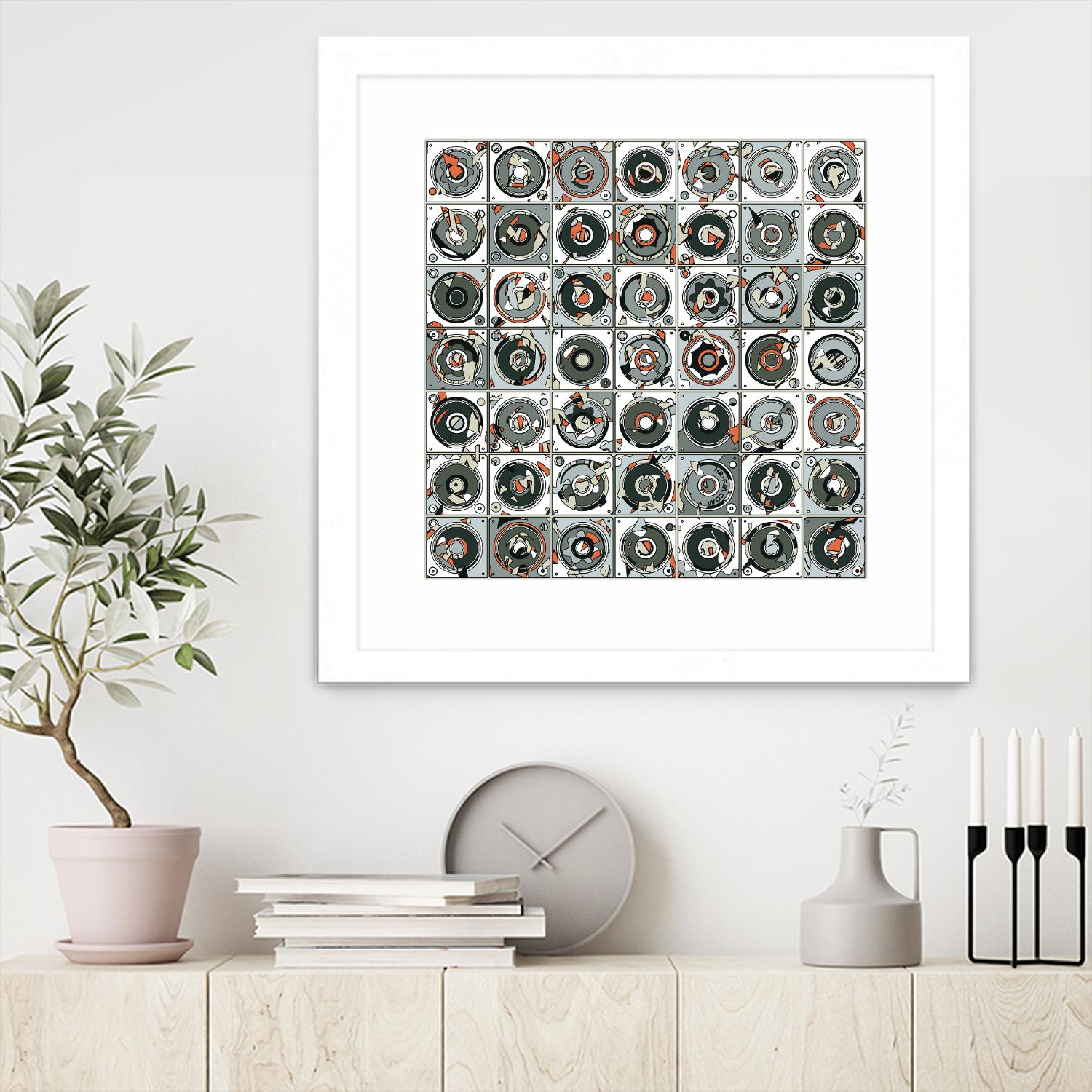 Stereogram by HR-FM on GIANT ART - orange contemporary