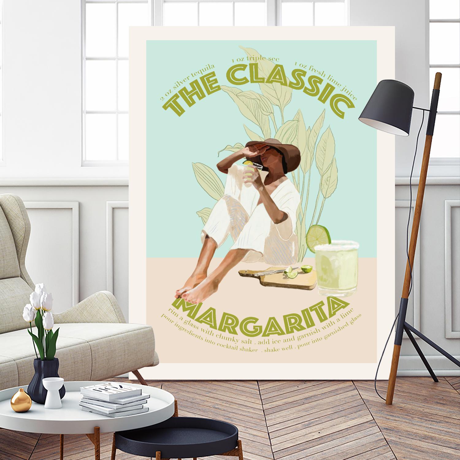 The Classic Margarita  by Jenny Liz  Rome on GIANT ART - mint figurative  cocktail 