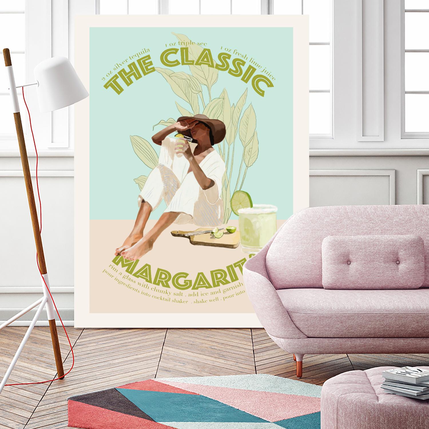 The Classic Margarita  by Jenny Liz  Rome on GIANT ART - mint figurative  cocktail 