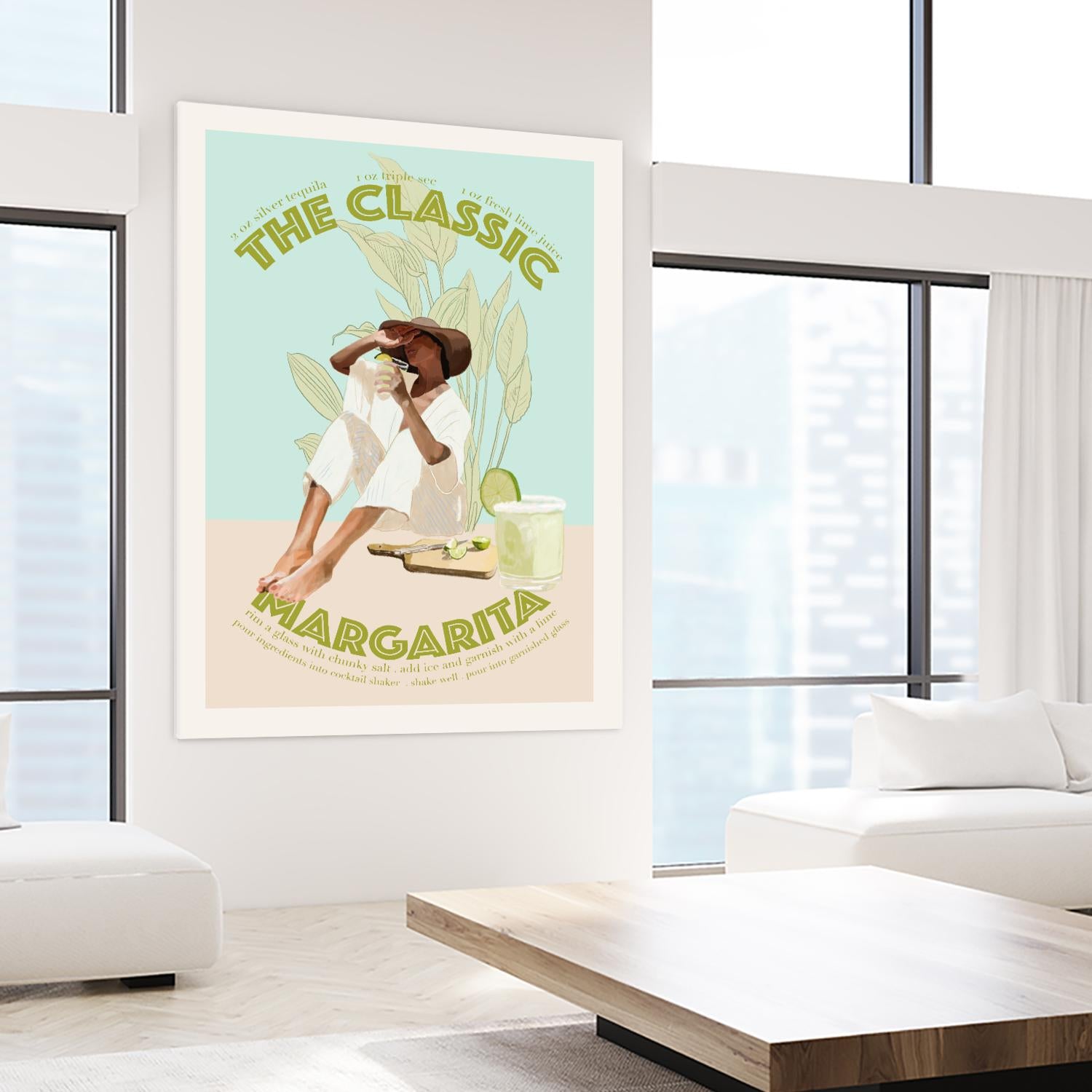 The Classic Margarita  by Jenny Liz  Rome on GIANT ART - mint figurative  cocktail 