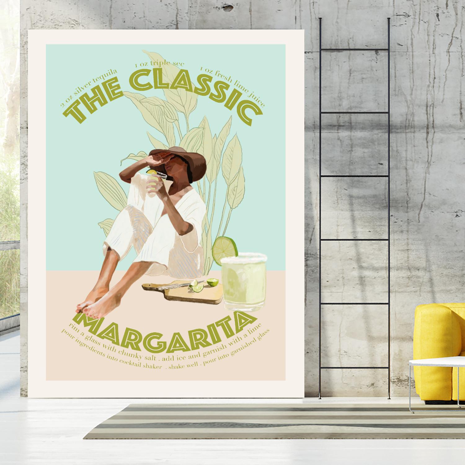 The Classic Margarita  by Jenny Liz  Rome on GIANT ART - mint figurative  cocktail 