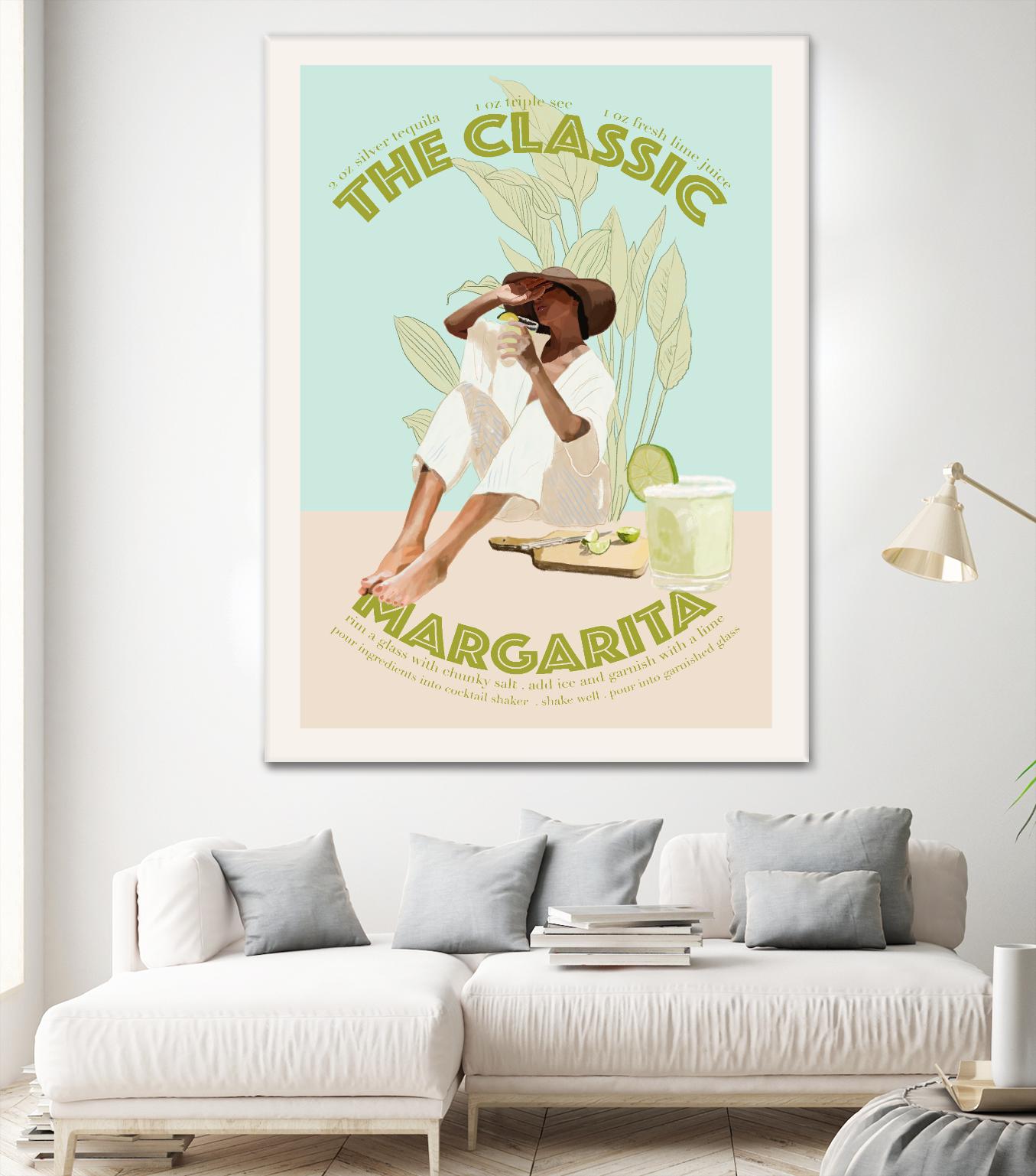 The Classic Margarita  by Jenny Liz  Rome on GIANT ART - mint figurative  cocktail 