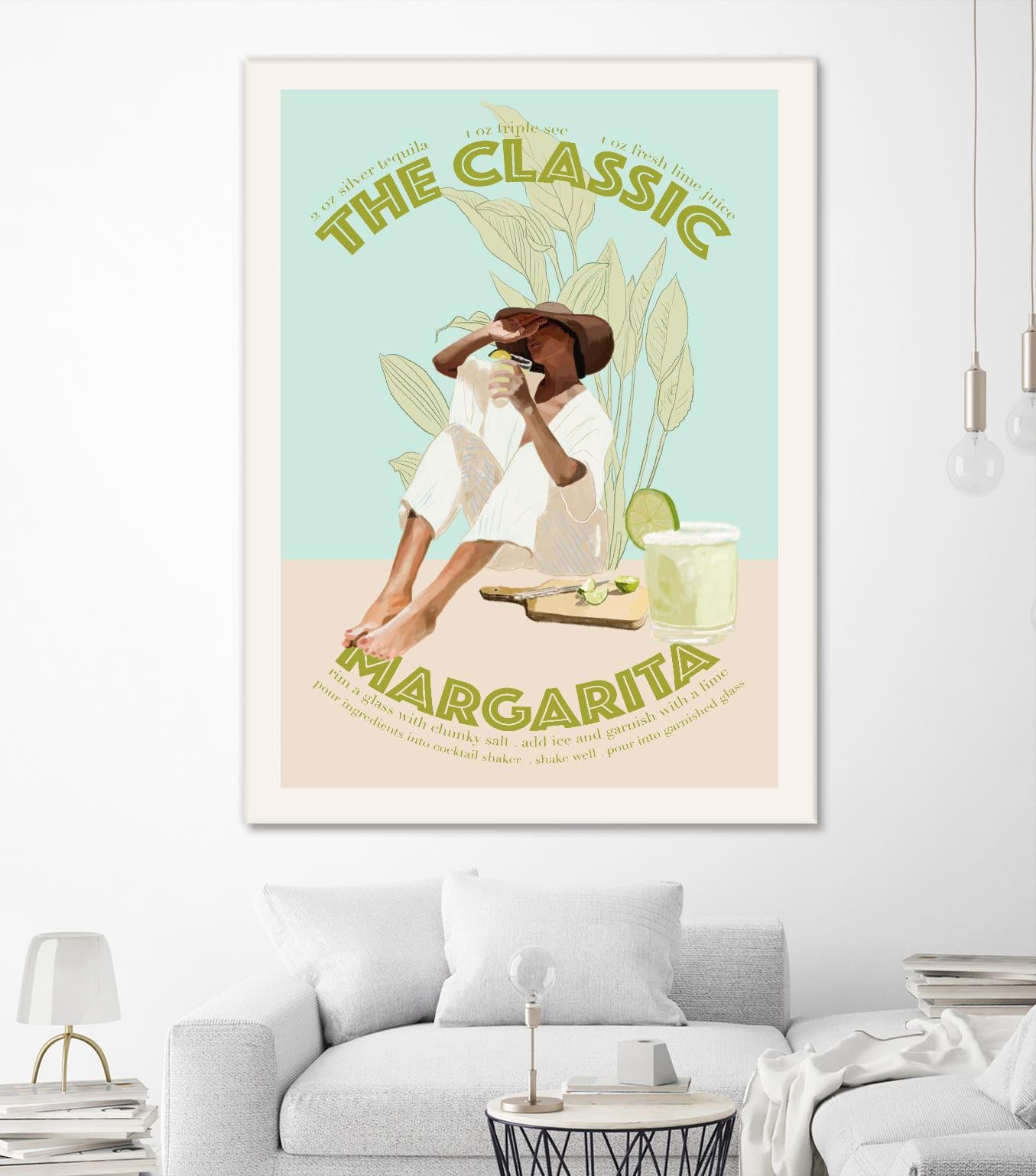 The Classic Margarita  by Jenny Liz  Rome on GIANT ART - mint figurative  cocktail 
