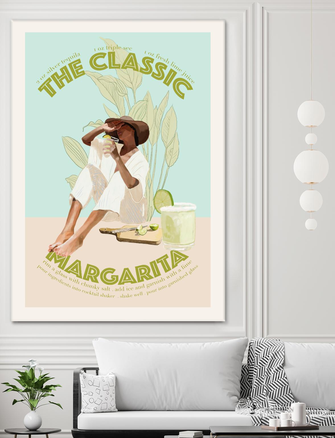 The Classic Margarita  by Jenny Liz  Rome on GIANT ART - mint figurative  cocktail 