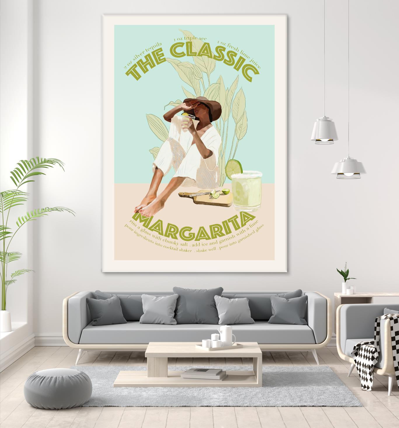 The Classic Margarita  by Jenny Liz  Rome on GIANT ART - mint figurative  cocktail 