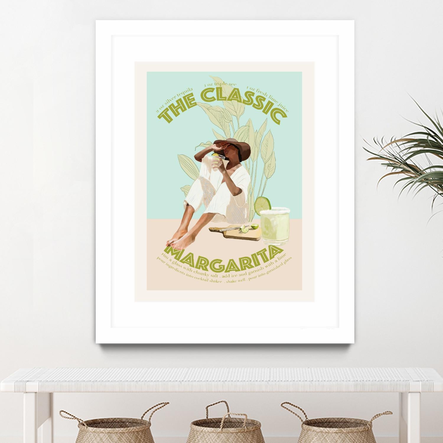 The Classic Margarita  by Jenny Liz  Rome on GIANT ART - mint figurative  cocktail 