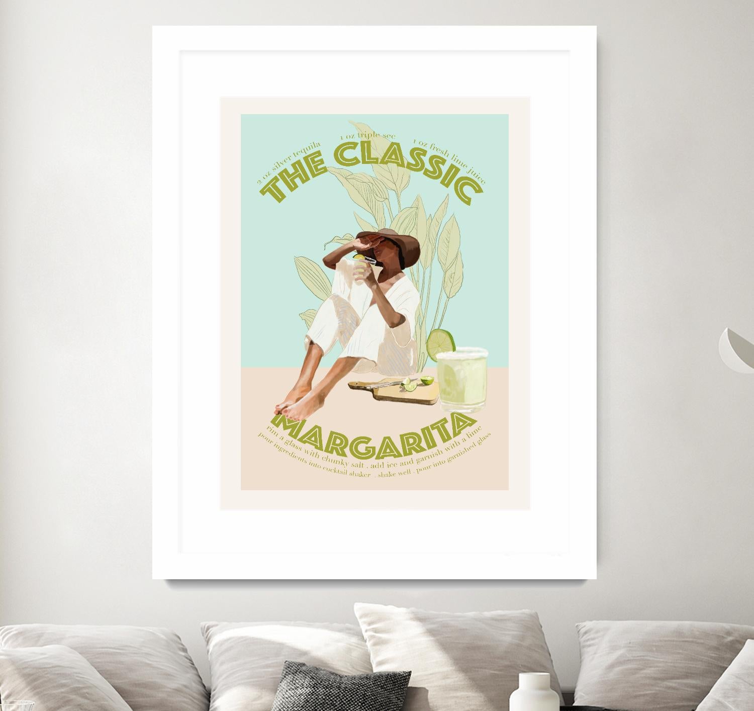 The Classic Margarita  by Jenny Liz  Rome on GIANT ART - mint figurative  cocktail 