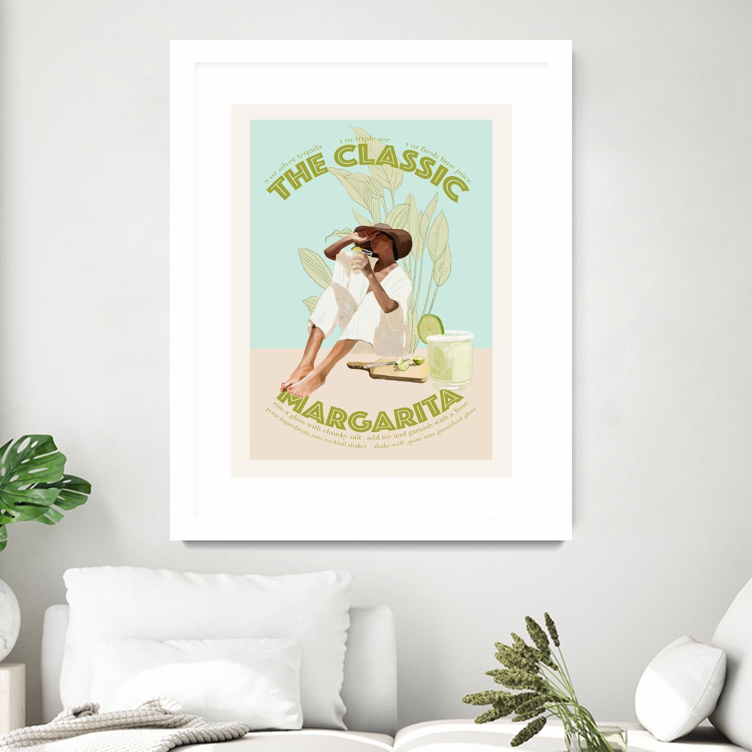 The Classic Margarita  by Jenny Liz  Rome on GIANT ART - mint figurative  cocktail 