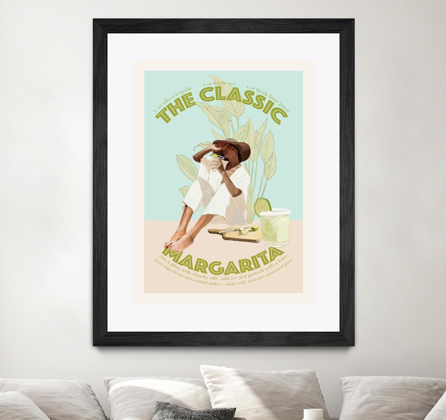 The Classic Margarita  by Jenny Liz  Rome on GIANT ART - mint figurative  cocktail 