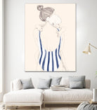 Daughter by Jenny Liz Rome on GIANT ART - blue figurative stripes