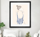 Daughter by Jenny Liz Rome on GIANT ART - blue figurative stripes