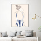 Daughter by Jenny Liz Rome on GIANT ART - blue figurative stripes