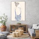 Daughter by Jenny Liz Rome on GIANT ART - blue figurative stripes