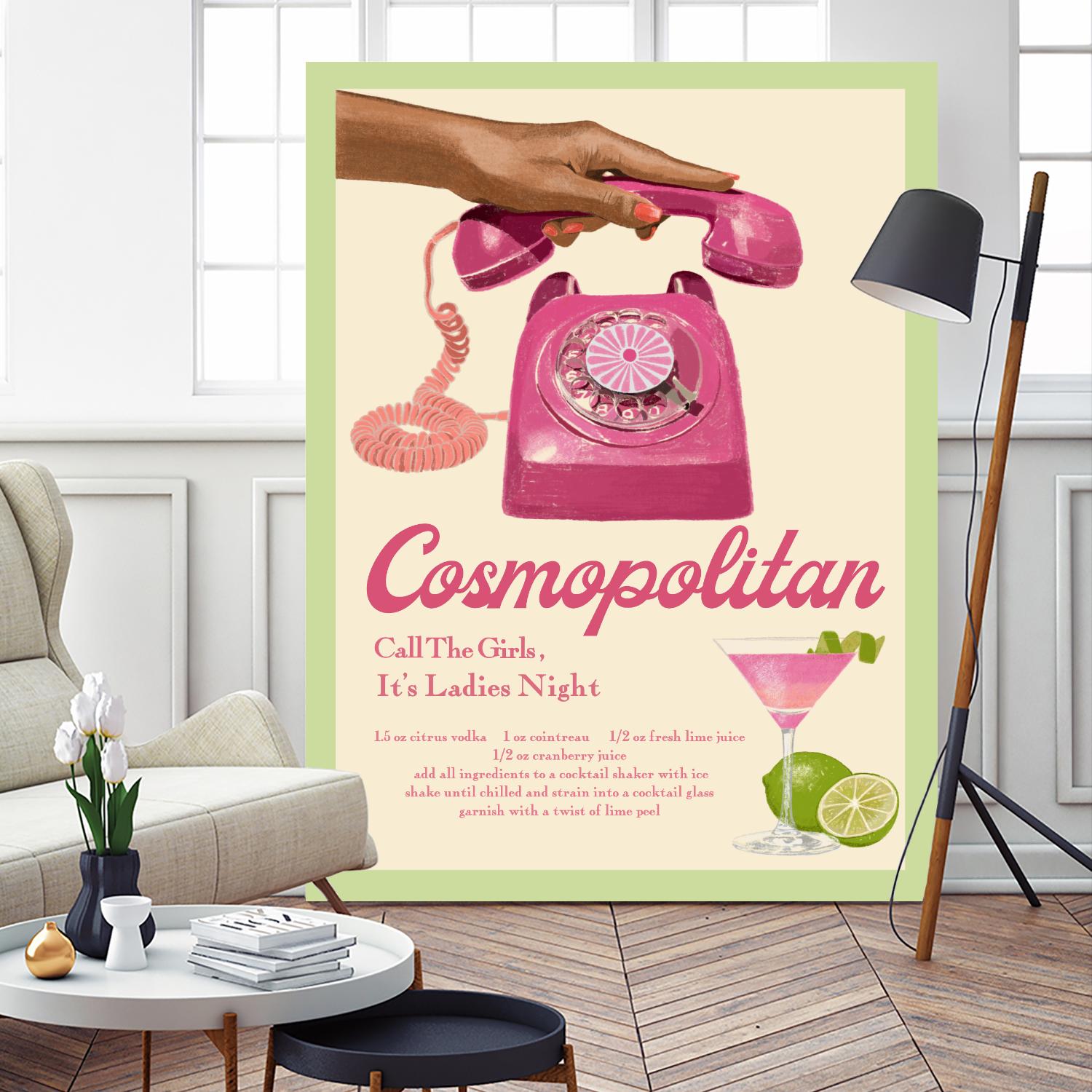 Cosmopolitan by Jenny Liz Rome on GIANT ART - pink typography drink 