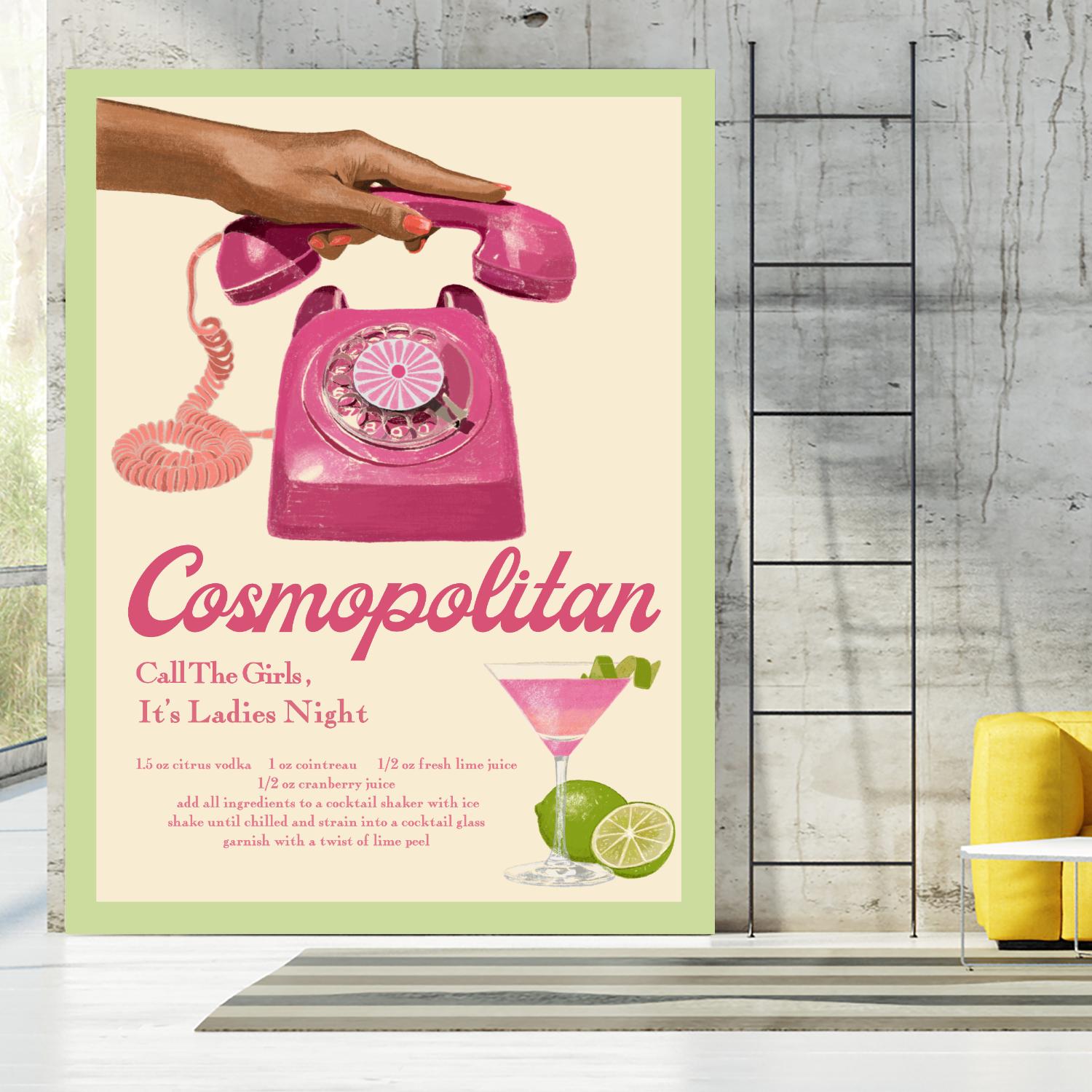 Cosmopolitan by Jenny Liz Rome on GIANT ART - pink typography drink 