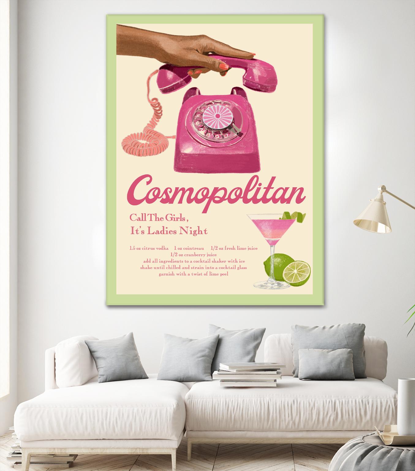 Cosmopolitan by Jenny Liz Rome on GIANT ART - pink typography drink 