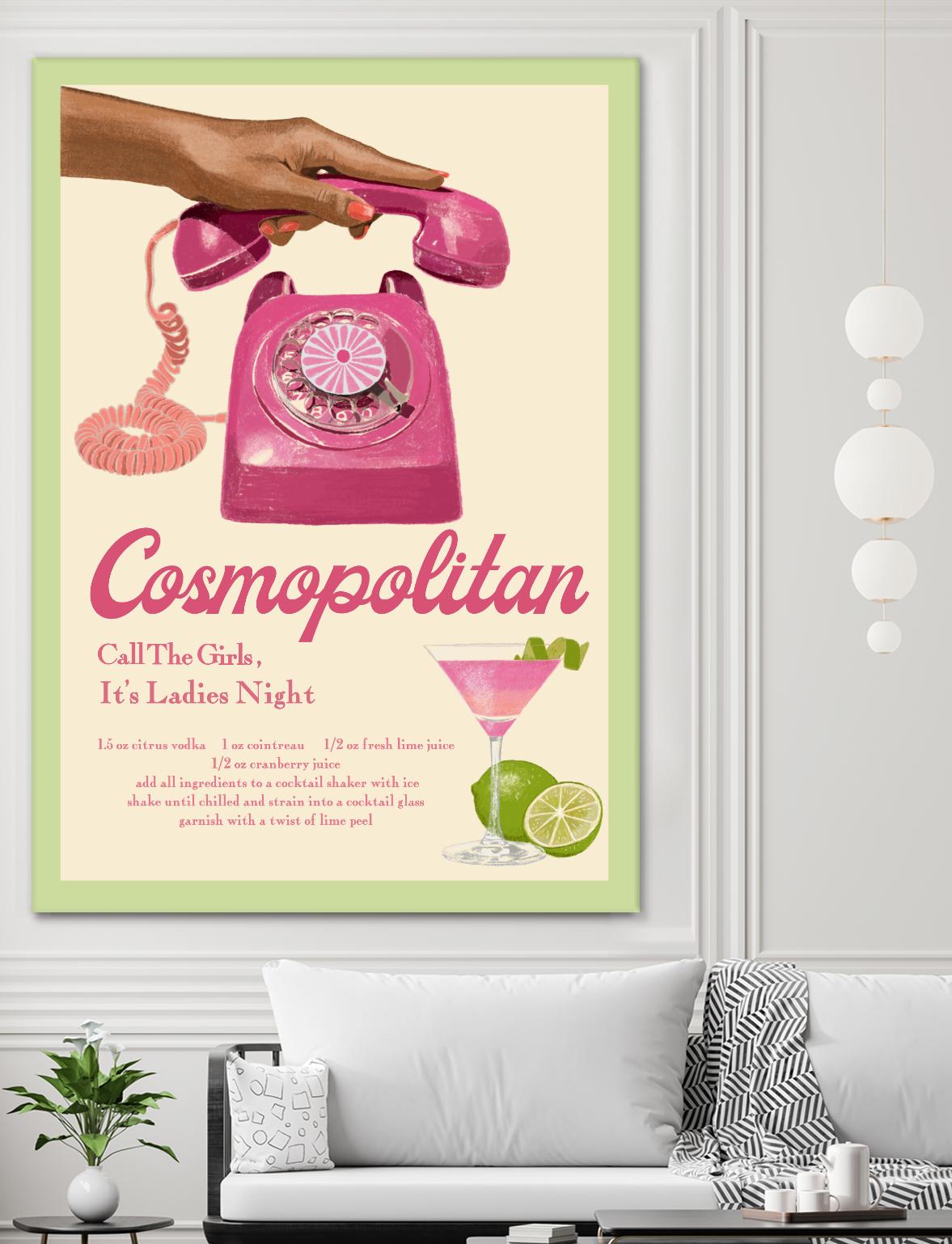 Cosmopolitan by Jenny Liz Rome on GIANT ART - pink typography drink 