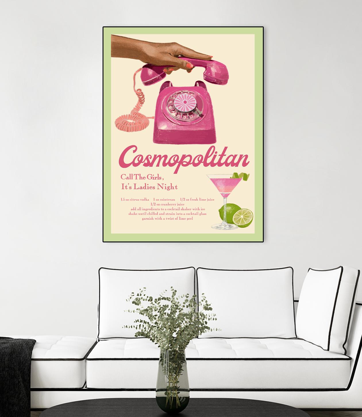 Cosmopolitan by Jenny Liz Rome on GIANT ART - pink typography drink 