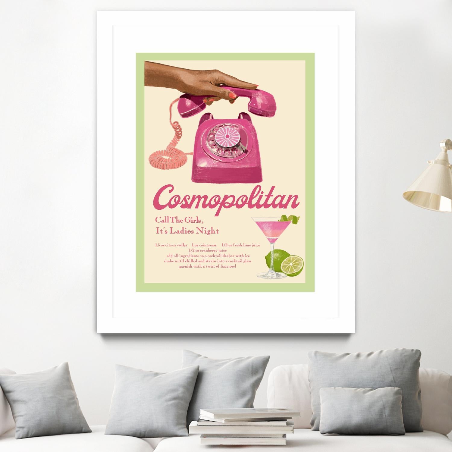 Cosmopolitan by Jenny Liz Rome on GIANT ART - pink typography drink 