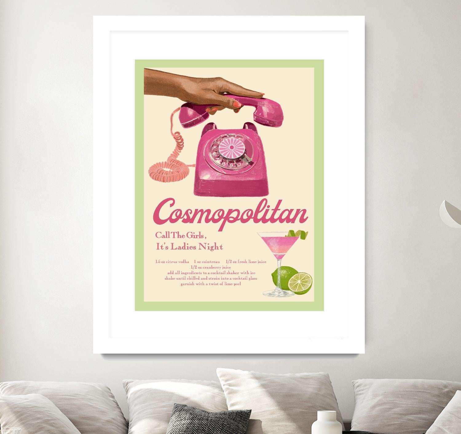 Cosmopolitan by Jenny Liz Rome on GIANT ART - pink typography drink 