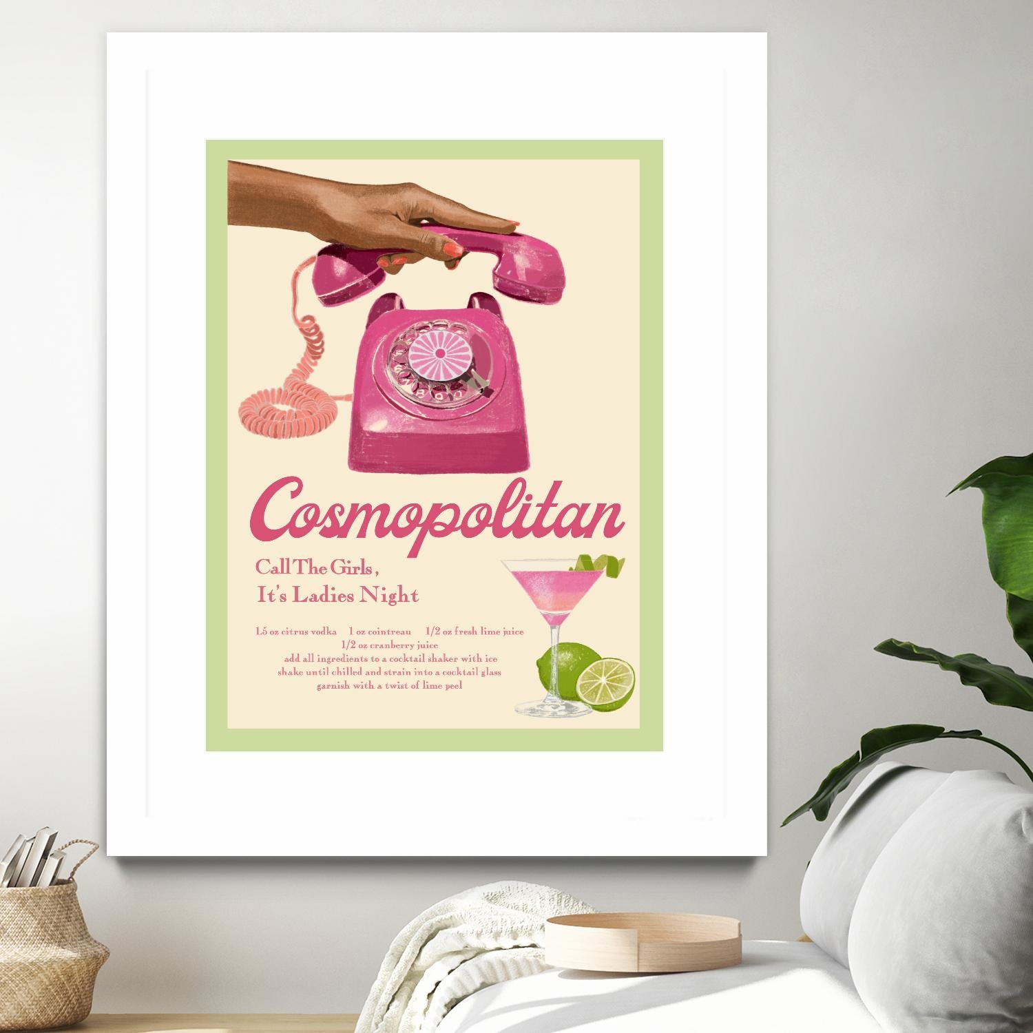 Cosmopolitan by Jenny Liz Rome on GIANT ART - pink typography drink 