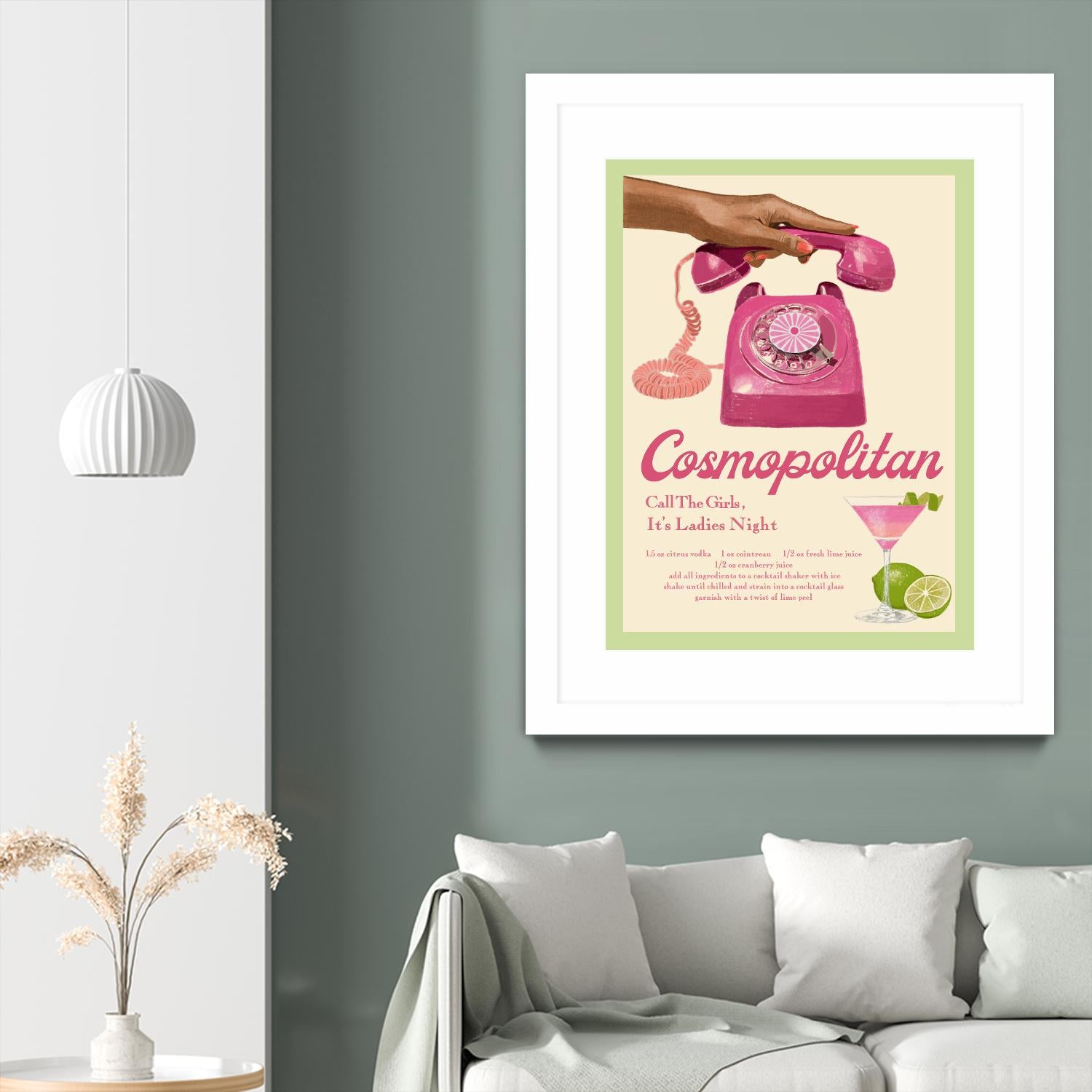 Cosmopolitan by Jenny Liz Rome on GIANT ART - pink typography drink 