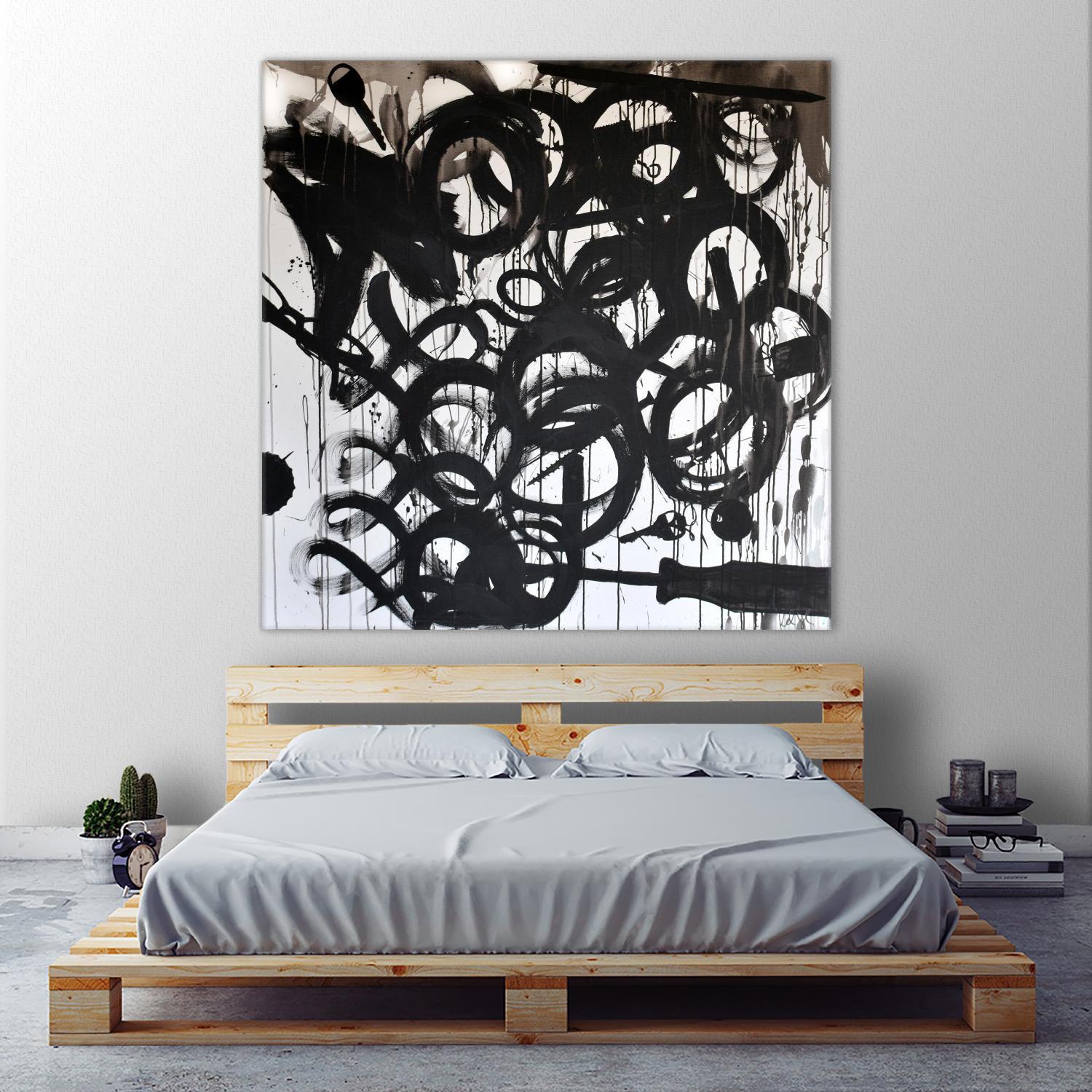 Junk Drawer by KenT Youngstrom  on GIANT ART - black and white  abstract