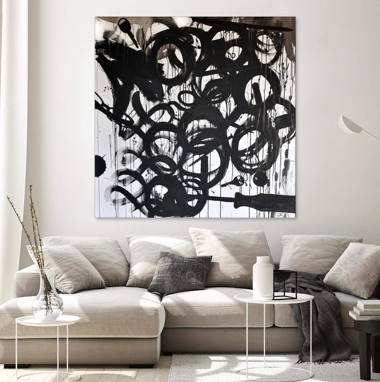 Junk Drawer by KenT Youngstrom  on GIANT ART - black and white  abstract