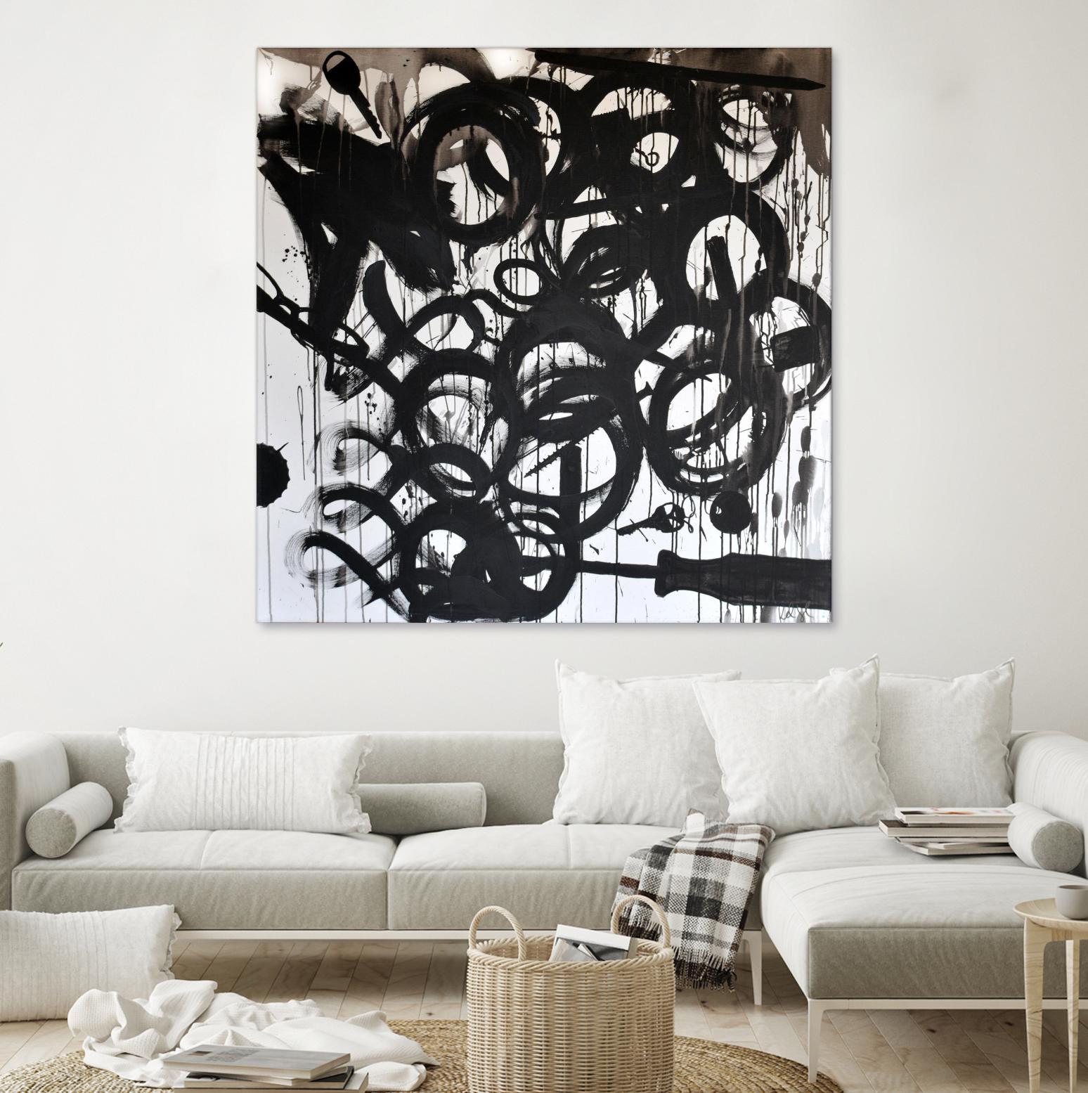 Junk Drawer by KenT Youngstrom  on GIANT ART - black and white  abstract