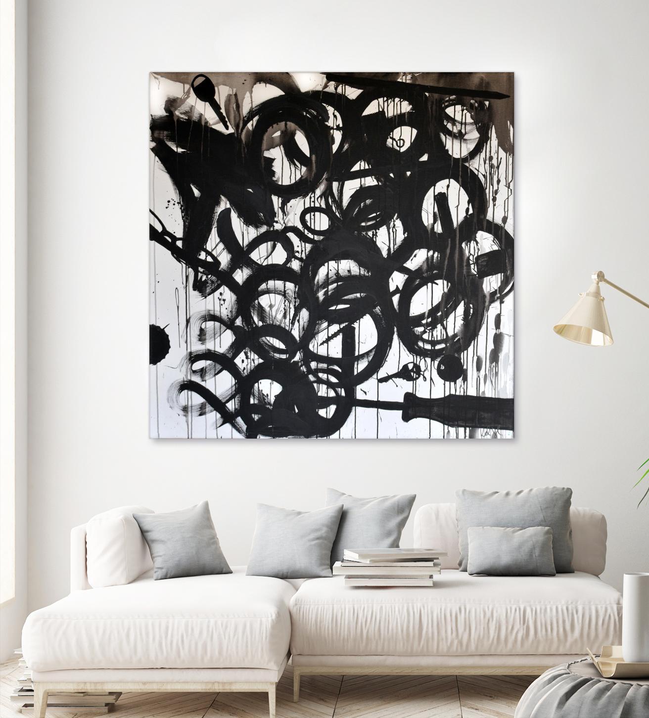 Junk Drawer by KenT Youngstrom  on GIANT ART - black and white  abstract