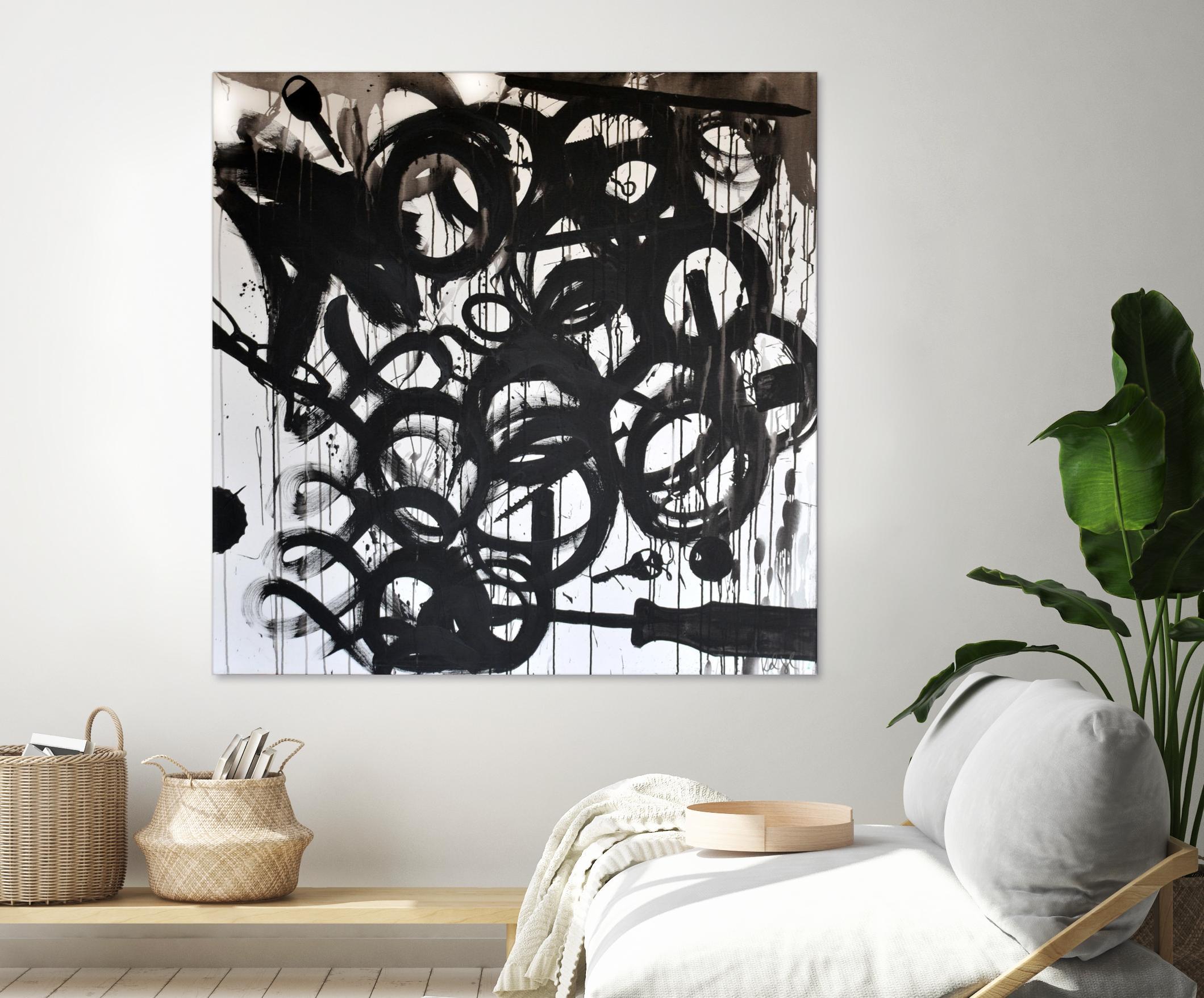 Junk Drawer by KenT Youngstrom  on GIANT ART - black and white  abstract